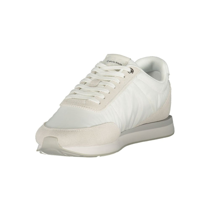 Calvin Klein White Polyester Sneaker - Élégance et Confort