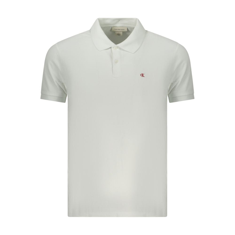 Polo en coton blanc Calvin Klein