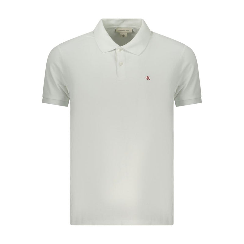 Calvin Klein wit katoenen poloshirt