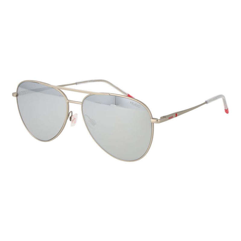 Hugo Boss Silver Metal Aviator Sunglasses for Men
