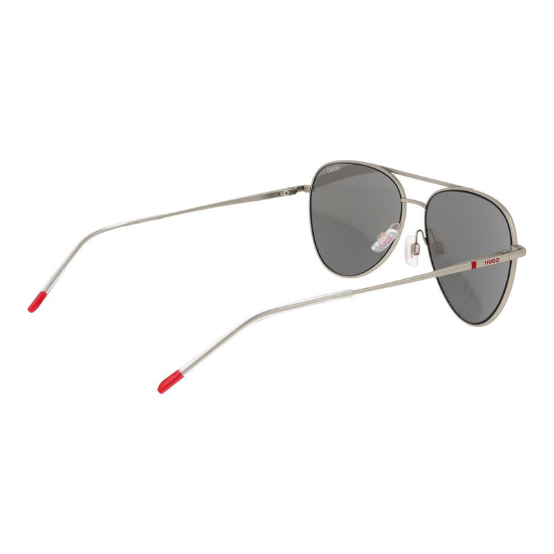 Hugo Boss Silver Metal Aviator Sunglasses for Men