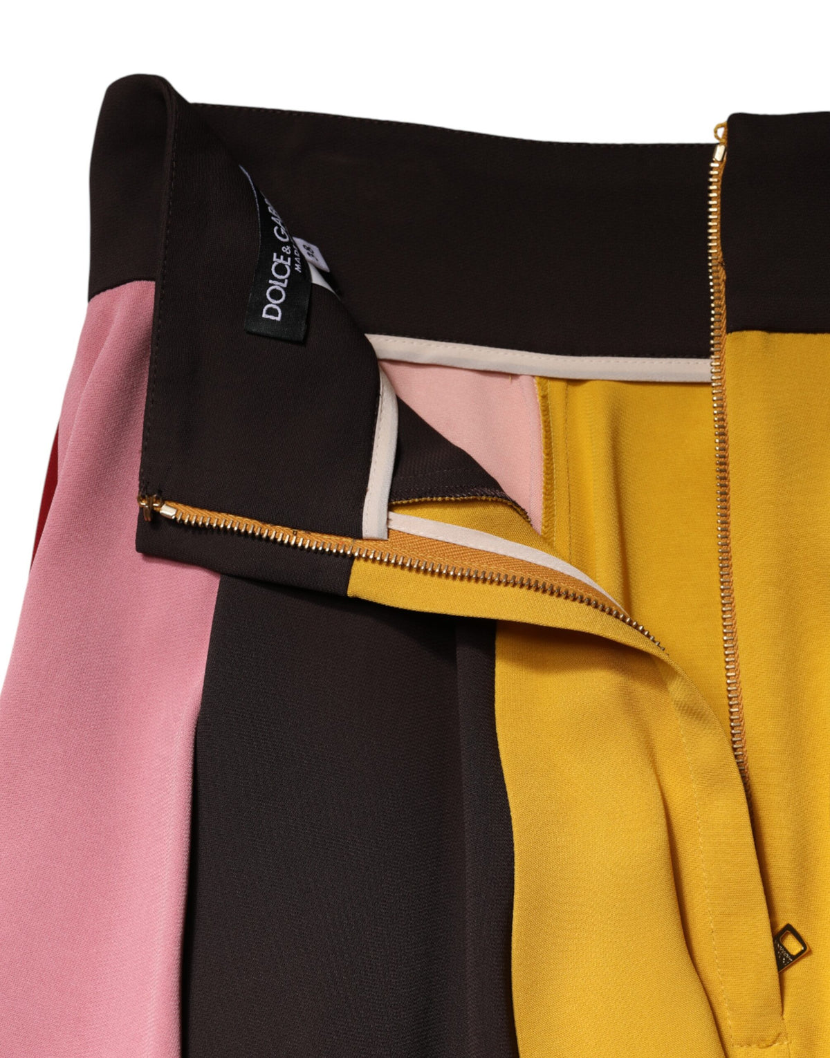 Jupe Midi Haute Taille Multicolore en Viscose Dolce & Gabbana
