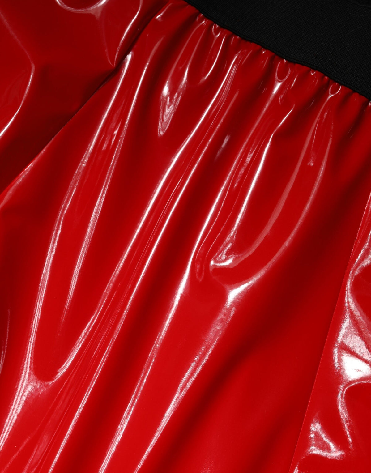 Dolce & Gabbana Jupe Midi Haute Brillante Rouge