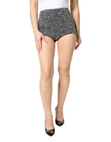 Dolce & Gabbana Multicolor Embellished High Waist Hot Pants