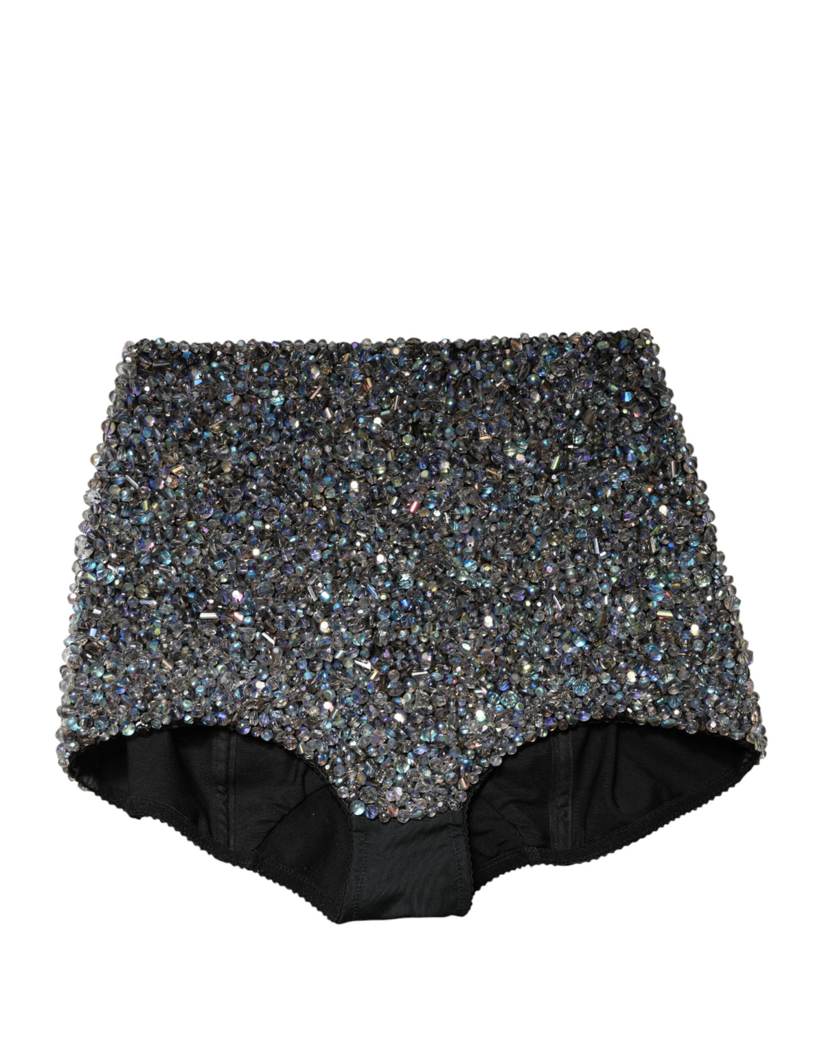 Dolce & Gabbana Multicolor Embellished High Waist Hot Pants