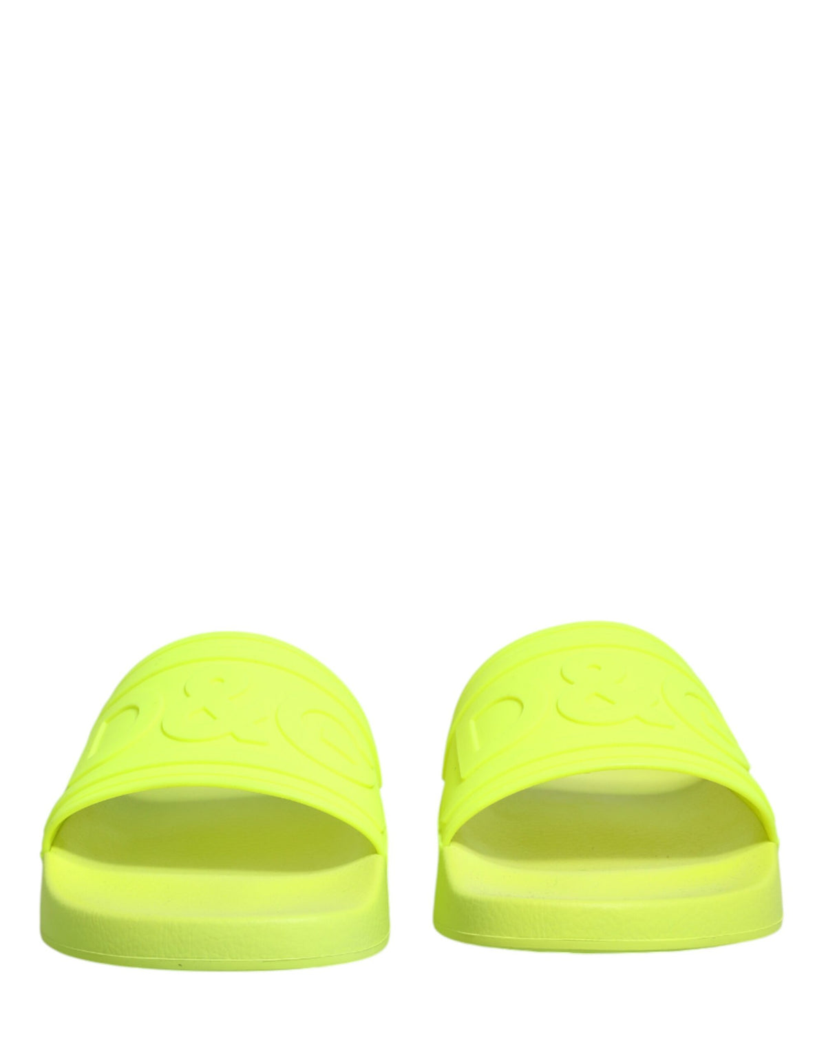Dolce & Gabbana Green Rubber Slides - Stylish Beachwear Shoes