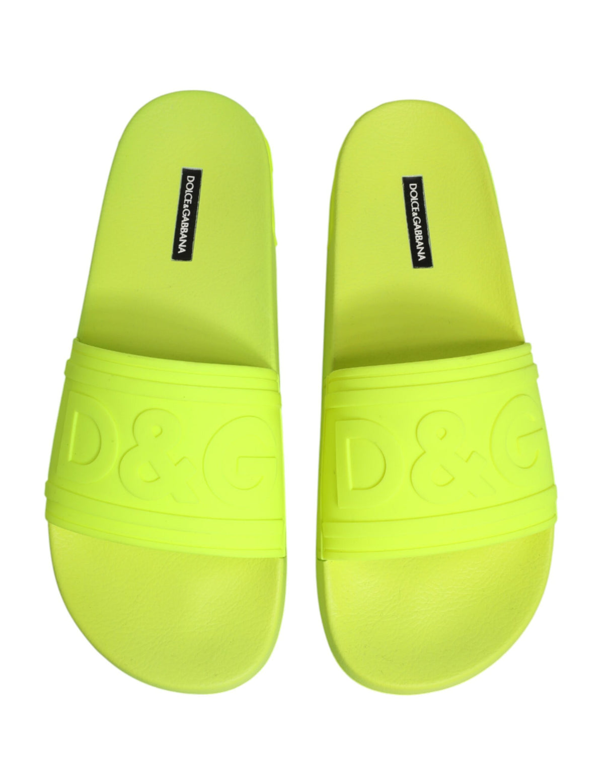 Dolce & Gabbana Green Rubber Slides - Stylish Beachwear Shoes