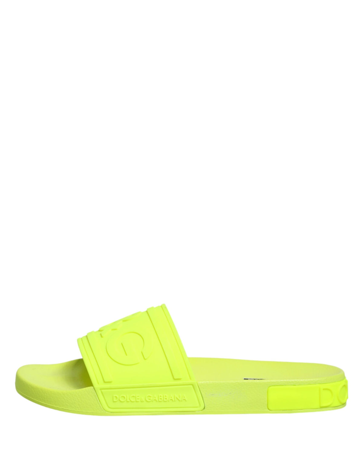 Dolce & Gabbana Green Rubber Slides - Stylish Beachwear Shoes
