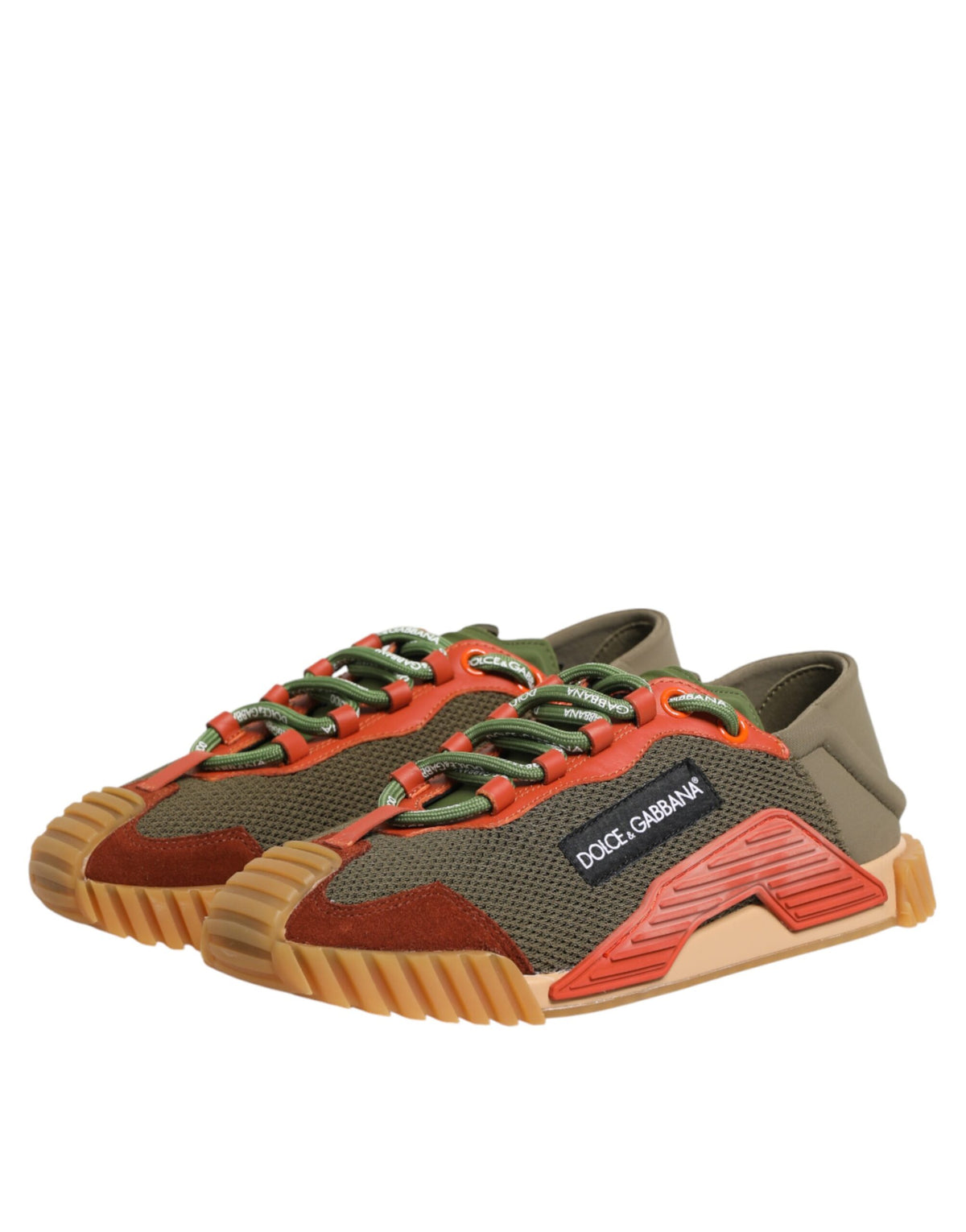 Dolce & Gabbana Multicolor Lace Up Low Top NS1 Sneakers