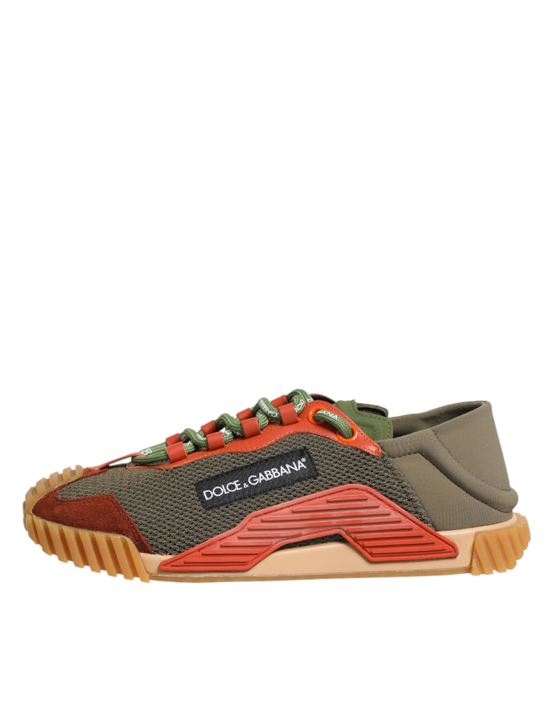 Dolce & Gabbana Multicolor Lace Up Low Top NS1 Sneakers