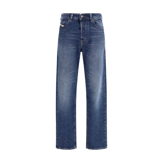 Jean droit en coton bleu Diesel