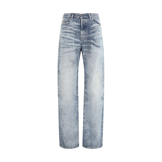 Jean droit en coton bleu Diesel