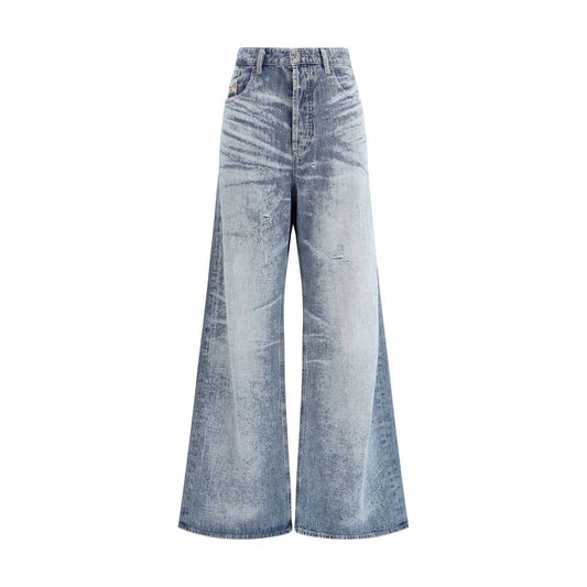 Jean évasé en coton bleu Diesel
