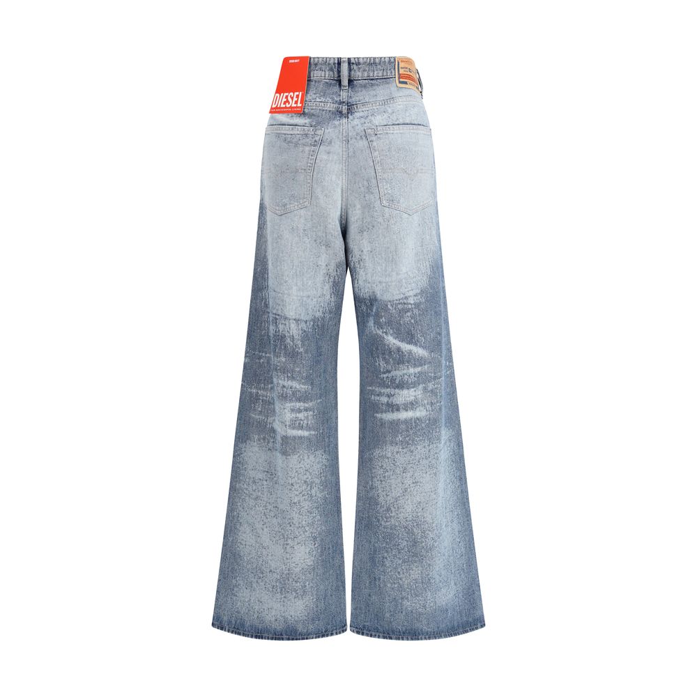 Jean évasé en coton bleu Diesel