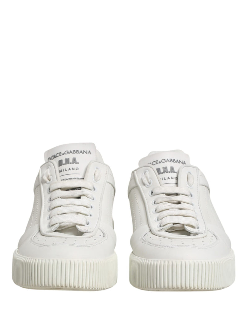 Dolce & Gabbana White MIAMI Calf Low Top Men Sneakers