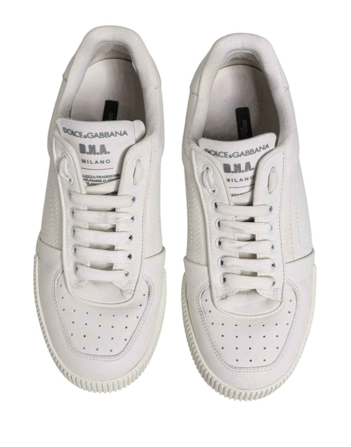 Dolce & Gabbana White MIAMI Calf Low Top Men Sneakers
