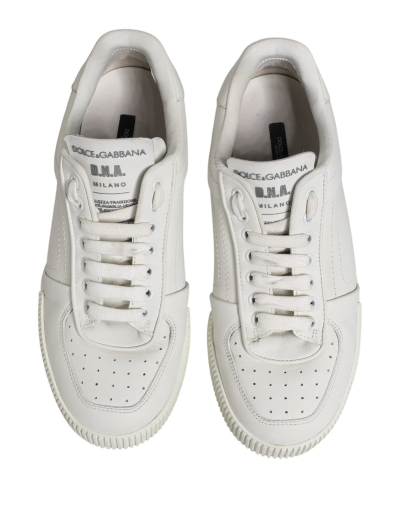 Dolce & Gabbana White MIAMI Calf Low Top Men Sneakers