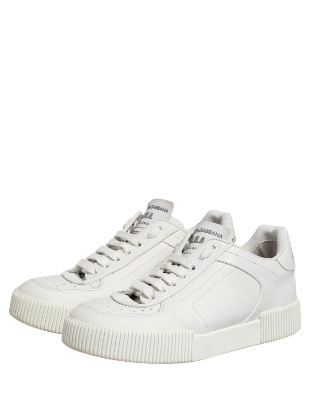 Dolce & Gabbana White MIAMI Calf Low Top Men Sneakers