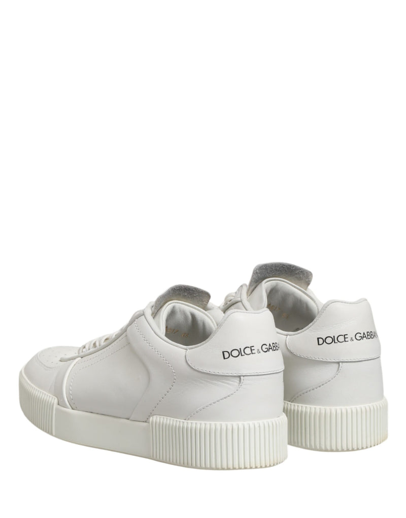 Dolce & Gabbana White MIAMI Calf Low Top Men Sneakers