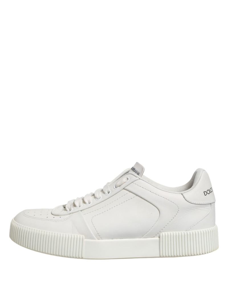 Dolce & Gabbana White MIAMI Calf Low Top Men Sneakers