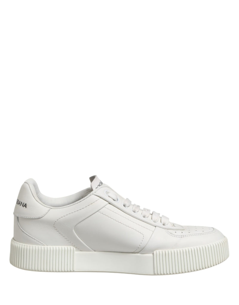 Dolce & Gabbana White MIAMI Calf Low Top Men Sneakers
