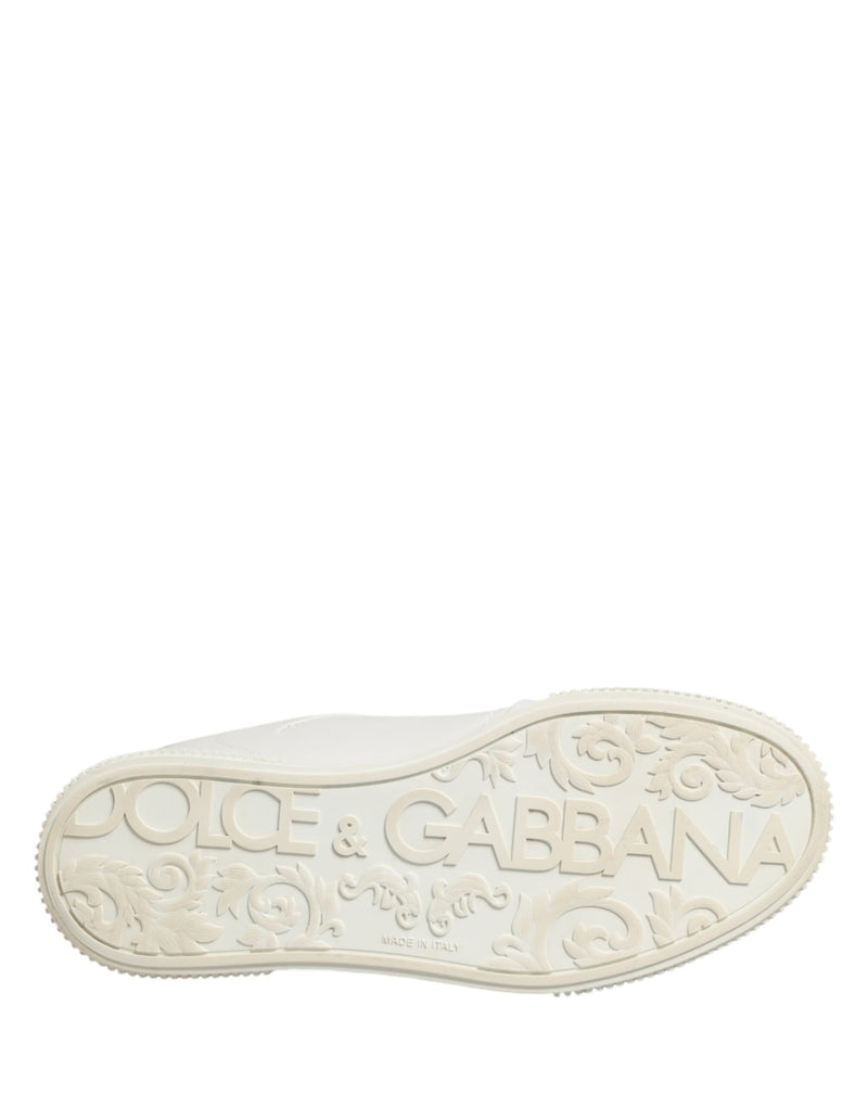 Dolce & Gabbana White MIAMI Calf Low Top Men Sneakers
