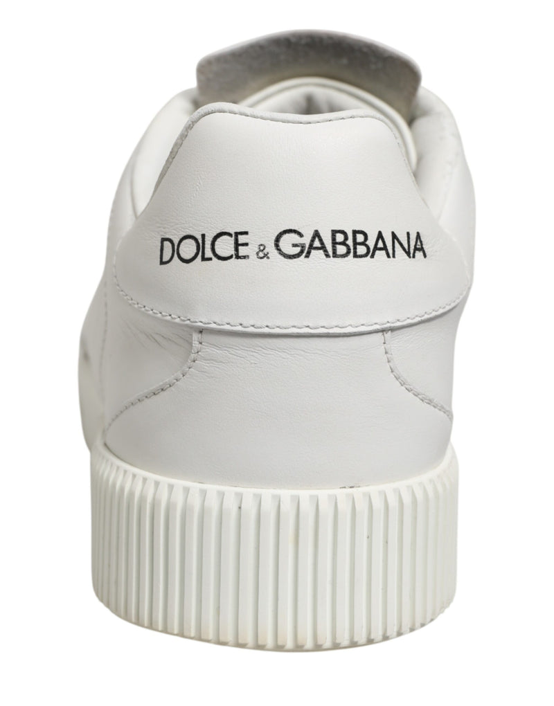 Dolce & Gabbana White MIAMI Calf Low Top Men Sneakers