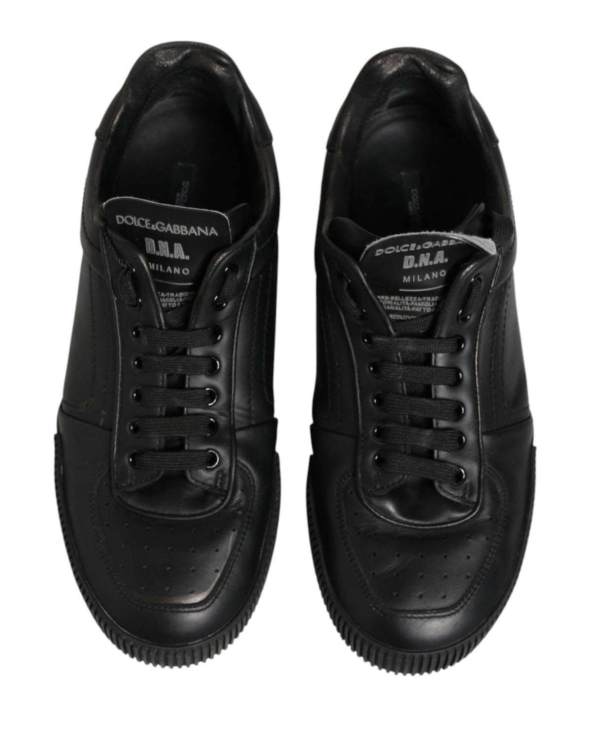 Dolce & Gabbana Black MIAMI Calf Low Top Men Sneakers