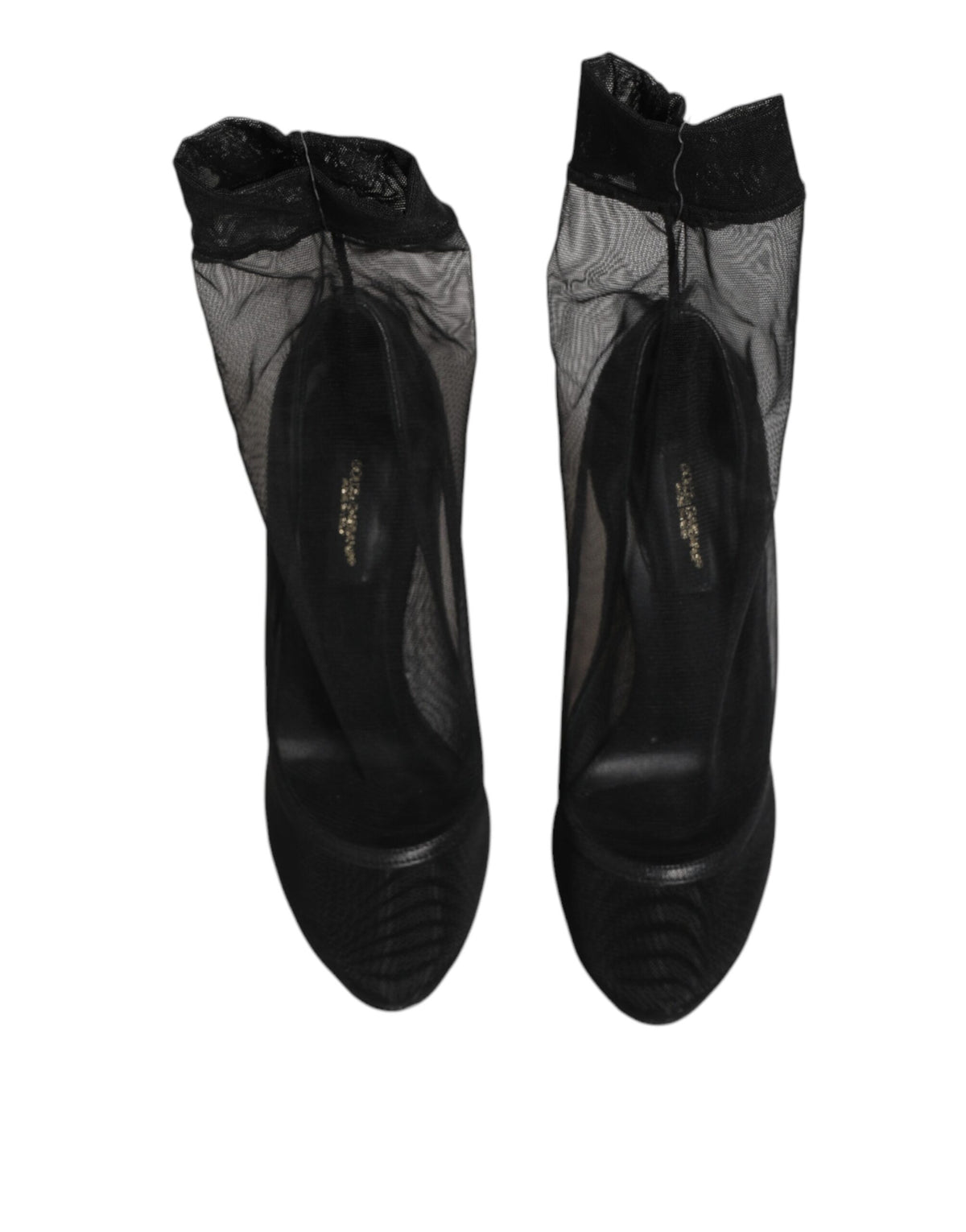 Dolce & Gabbana Black Nylon Stretch Mesh Sock Boots