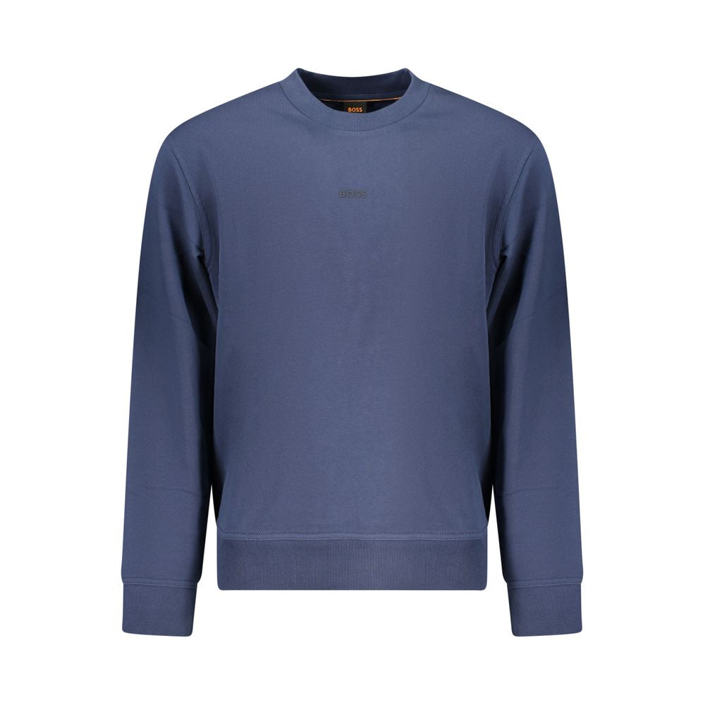 Sweat-shirt en coton bleu Hugo Boss