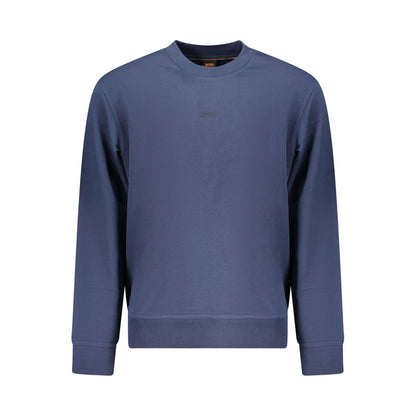 Sweat-shirt en coton bleu Hugo Boss