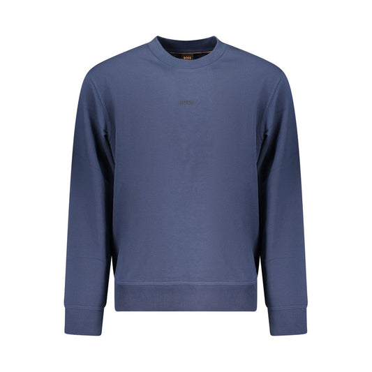 Sweat-shirt en coton bleu Hugo Boss