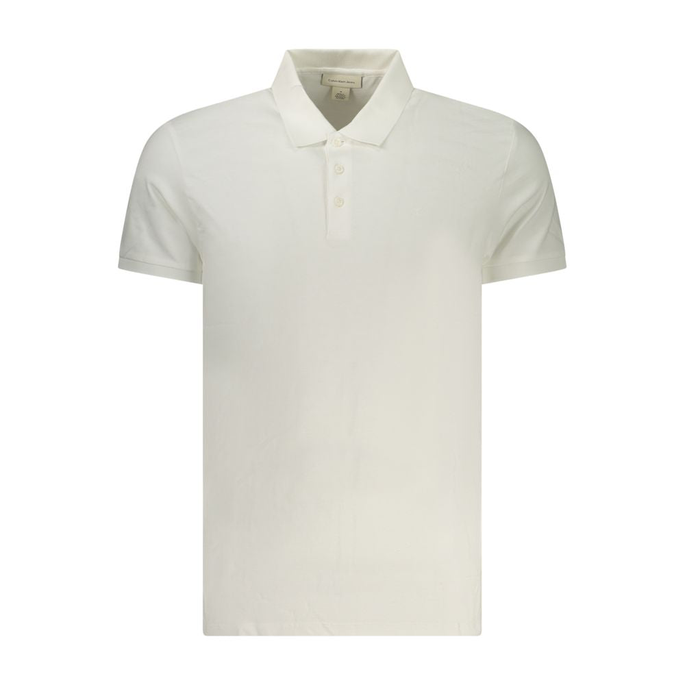Polo en coton blanc Calvin Klein