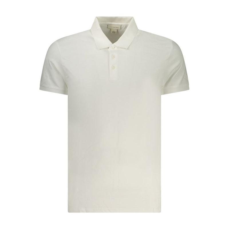 Polo en coton blanc Calvin Klein