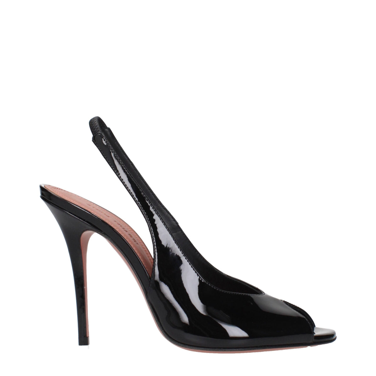 Amina Muaddi Sandales à Talons Aiguilles en Cuir Noir