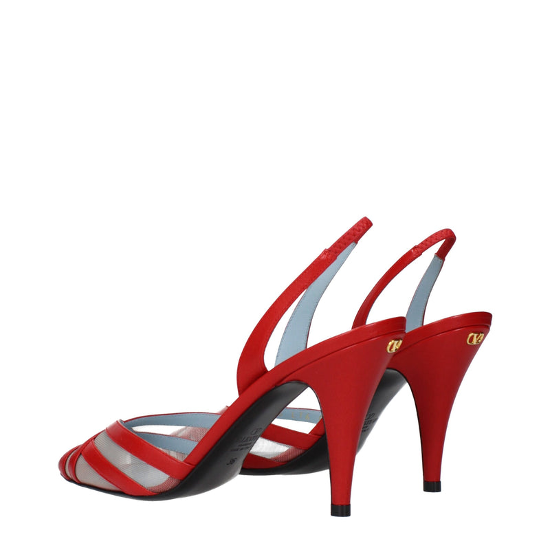 Sandales à Talons Aiguilles en Cuir Rouge Valentino Garavani