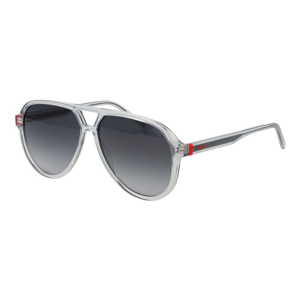 Lunettes de soleil aviateur en acier inoxydable gris Hugo Boss pour femmes
