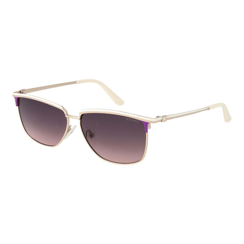 Guess White Metal Sunglasses for Women - Chic Browline Design