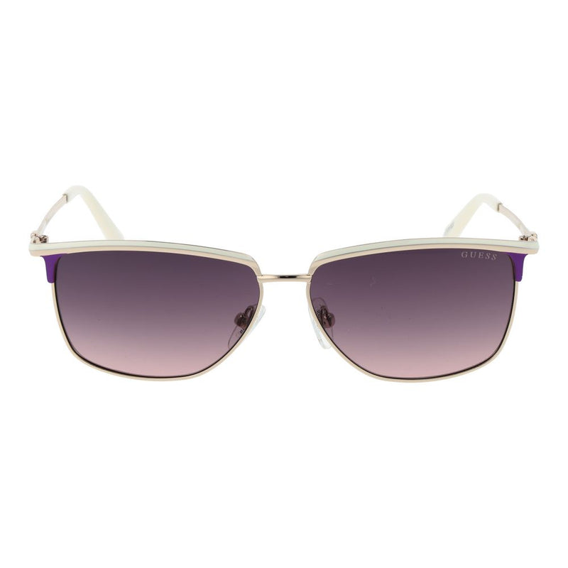 Guess White Metal Sunglasses for Women - Chic Browline Design