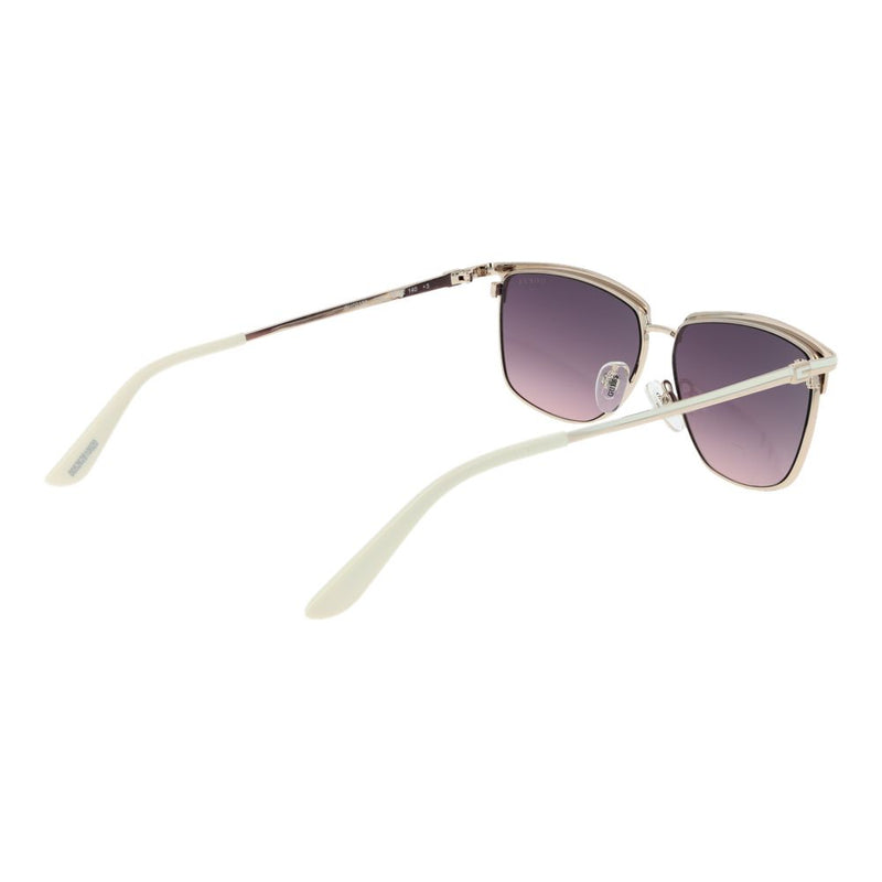 Guess White Metal Sunglasses for Women - Chic Browline Design