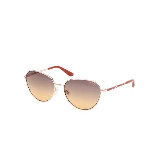 Guess Gold Metal Sunglasses for Women - GU00148-6032F