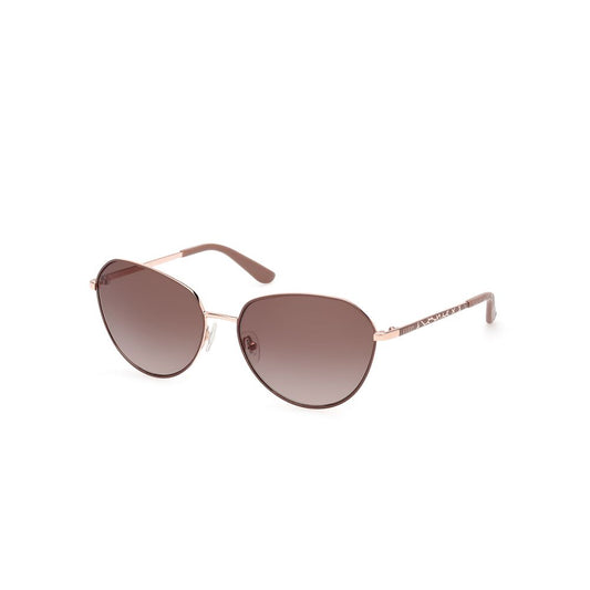 Lunettes de soleil Guess en métal beige