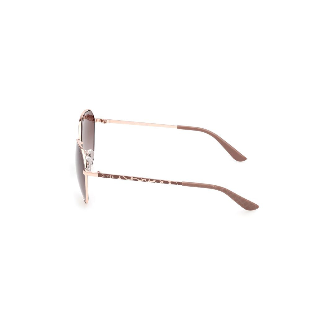 Lunettes de soleil Guess en métal beige