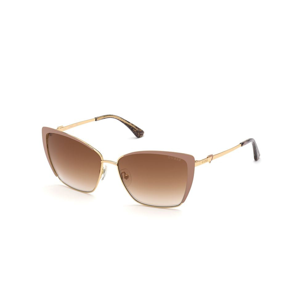 Lunettes de soleil Guess en métal beige