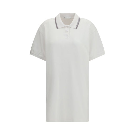 Alexander Wang White Cotton Polo Mini Dress