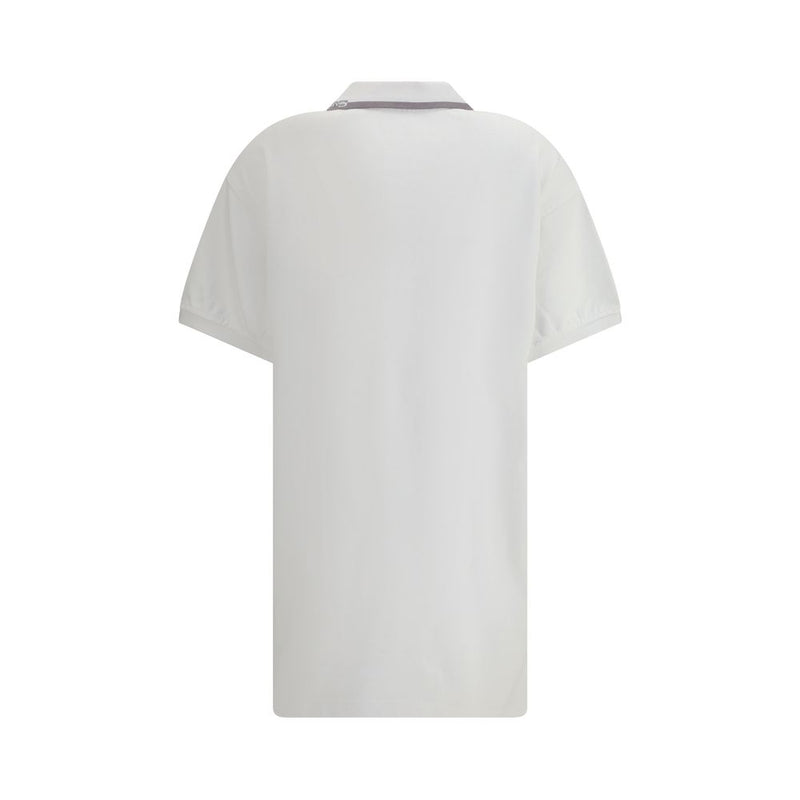 Alexander Wang White Cotton Polo Mini Dress - Élégance Sportive