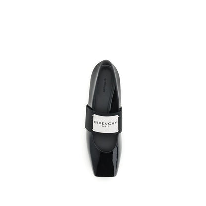 Givenchy zwarte leren ballerina's