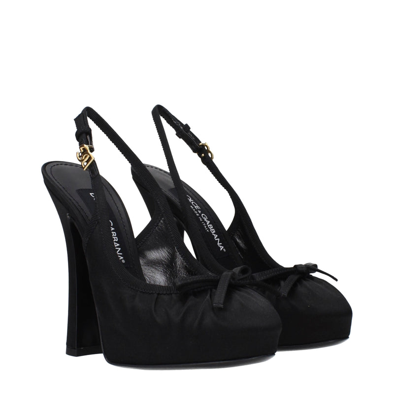 Dolce & Gabbana Black Satin Pumps - Élégance Haute Talon