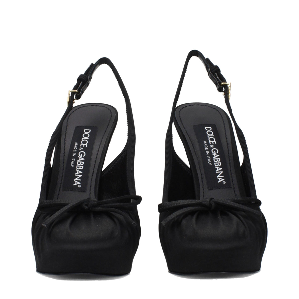 Dolce & Gabbana Black Satin Pumps - High Heel Elegance