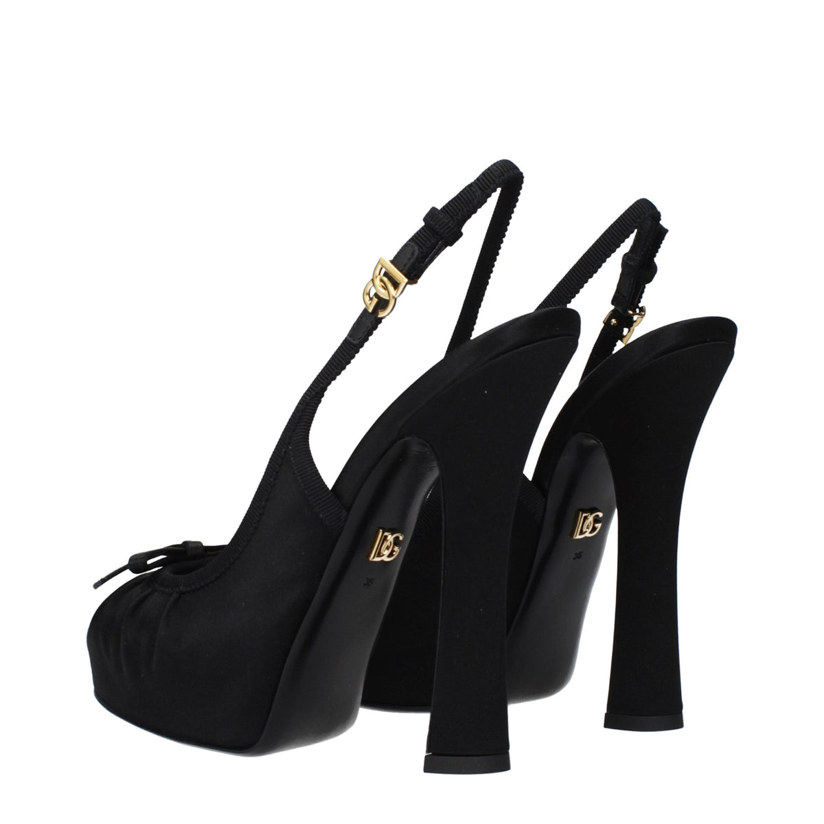 Dolce & Gabbana Black Satin Pumps - High Heel Elegance